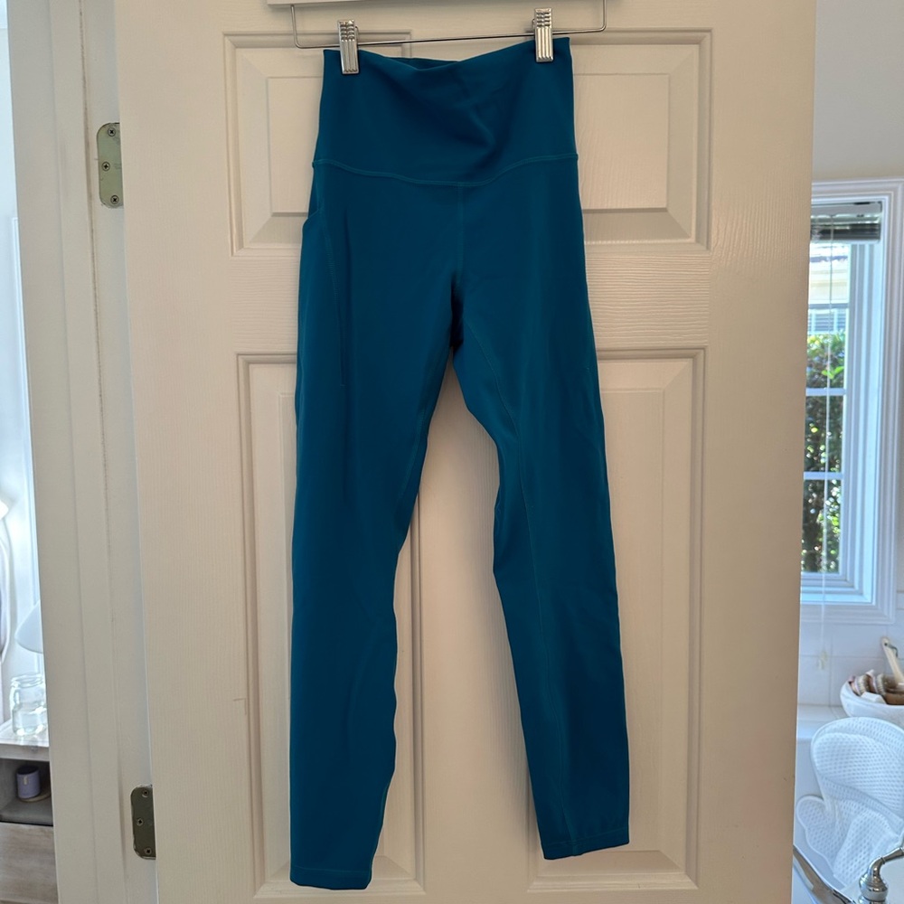 Lululemon wunder train leggings size 6 cobalt blue worn once